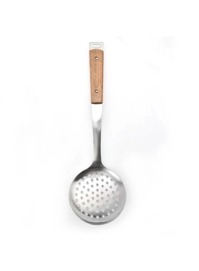 PARFAIT Stainless Steel Skimmer with Acacia Wood Handle Brown and Silver  5.8 x 11 x 36.5 cm N-C212KA0128