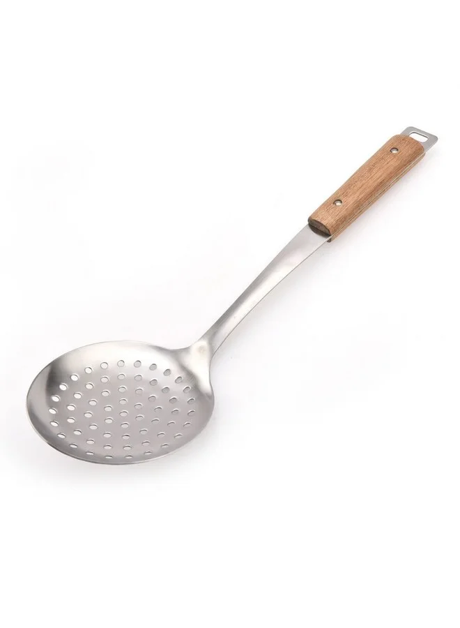 PARFAIT Stainless Steel Skimmer with Acacia Wood Handle Brown and Silver  5.8 x 11 x 36.5 cm N-C212KA0128