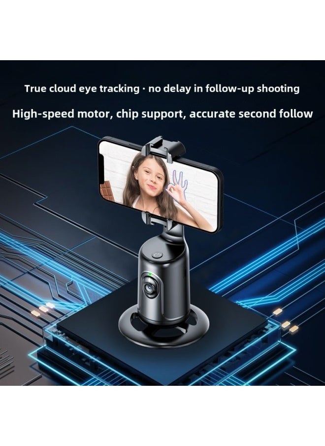 Intelligent AI Face Recognition Mobile Phone PTZ TikTok Live Streaming Camera Panoramic Tracking 360 ° Shooting Bracket-Color:P01pro White L16 Handle Floor Stand Selfie Stick