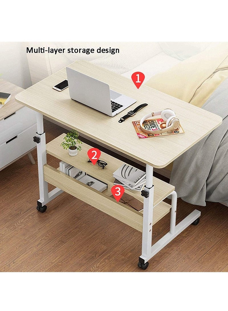 DubaiGallery Outdoor side table, small sofa, coffee table Lazy Bedside Table Mobile Laptop Table Sofa Side Laptop Notebook Desk Pc Stand Height Adjustable, Portable and Sturdy for Living Room, Bedroom and Balcony - Image 3