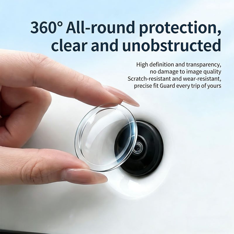 4pcs High Transparency Anti Scratch Car 360 Panoramic Camera Protective Cover - Image 5
