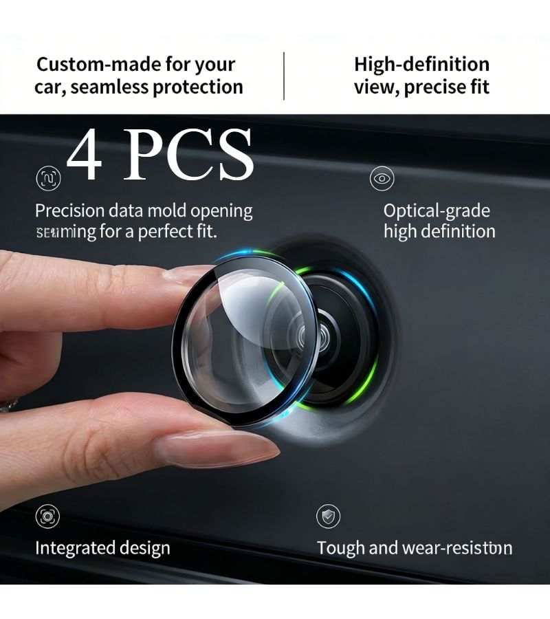 4pcs High Transparency Anti Scratch Car 360 Panoramic Camera Protective Cover - Image 1