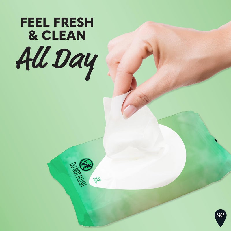 Summer's Eve Aloe Love Gentle Daily Feminine Wipes, Removes Odor, pH balanced, 32 Count, 12 Pack - Image 2
