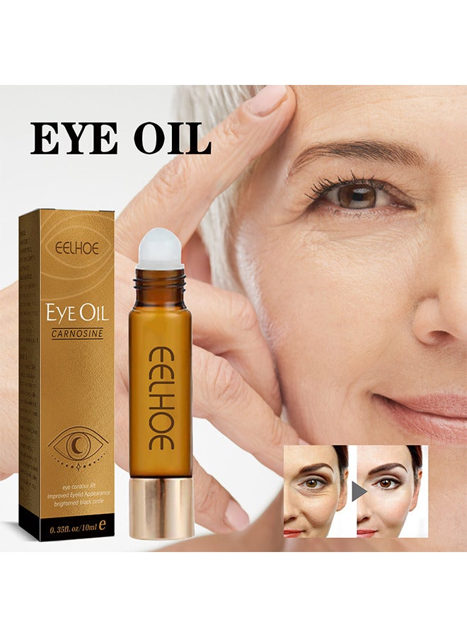 EELHOE Carnosine Eye Oil, Anti-Aging Serum For Dark Circles And Puffiness, Bags, Crows Feet, Wrinkles, With Hyaluronic Acid And Skin-Firming Peptides Eye Serum 10ML - Image 1
