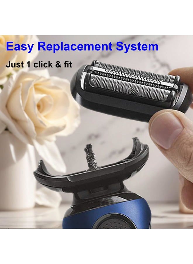 TEEYSO Series 5/6 53B Replacement Head for Braun Electric Foil Shaver, Compatible with New Generation Braun Razors 5020cs 5018s 5035s 5049cs 5050cs 6020s 6040cs 6075cc 6072cc 6090cc (2 Count) - Image 4