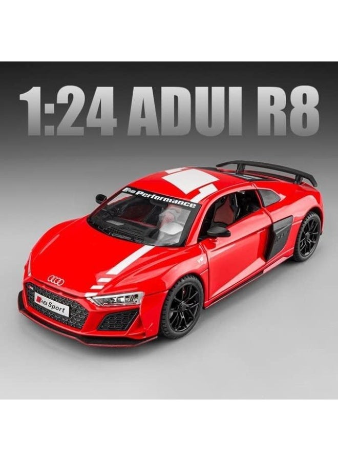HAIZOL Audi R8 V10 Die-Cast Model Car 1:24 Scale | Alloy Body with Lights, Engine Sound & Pull-Back Action | Openable Doors | Premium Collectible Toy - Image 2