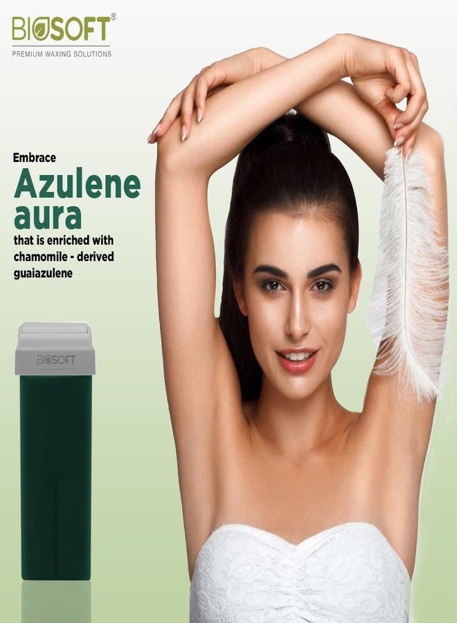 Biosoft AZULENE roll-on cream wax cartidge 100ml with Glyceryl Rosinate a skin conditioning agent, Mineral Oil and Titanium Dioxide for protection from UVA, UVB radiation perfect for sensitive skin - Image 2