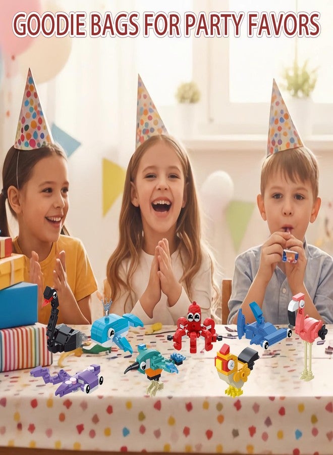 ENJBRICK Mini Animals Building Blocks Set, 24 Pack Party Favors for Kids Goodie Bag Fillers and Classroom Prizes, Unique Birthday Gifts for Boys and Girls, 762 Pcs - Image 4