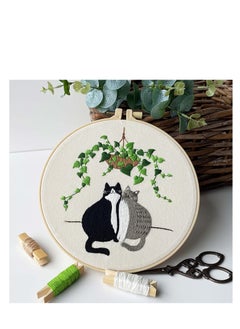SYOSI Cat Embroidery Kit, Adult Embroidery Kit, DIY Adult Beginner Cross Stitch Kits Set of 3 Patterns, with 3 Sets of Threads, Needles and Instruction Manual  - Image 3