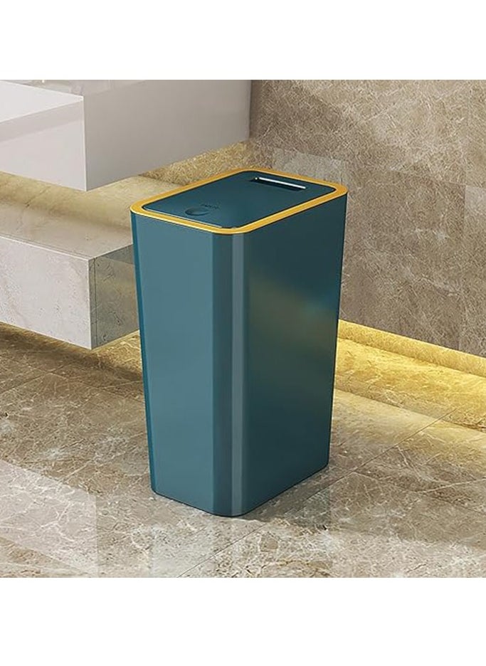 Arabest Trash Can with Lid, Garbage Can, Trashcan with Lid, Multipurpose Trash Bin with Lid, Easy Clean Wastebasket for Home, Kitchen, Bedroom, Office, Under Desk Prime, Green  - Image 2