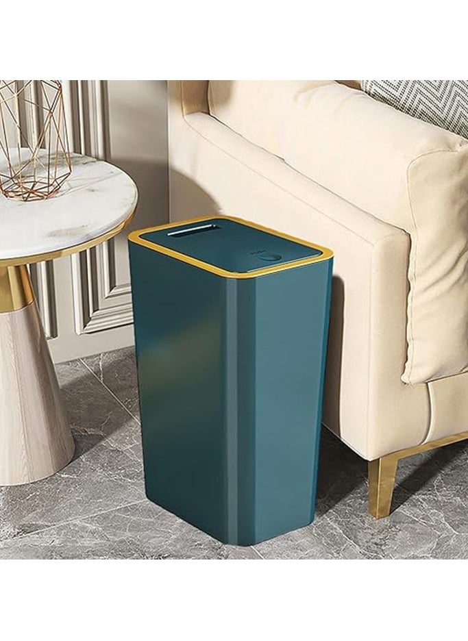 Arabest Trash Can with Lid, Garbage Can, Trashcan with Lid, Multipurpose Trash Bin with Lid, Easy Clean Wastebasket for Home, Kitchen, Bedroom, Office, Under Desk Prime, Green  - Image 4