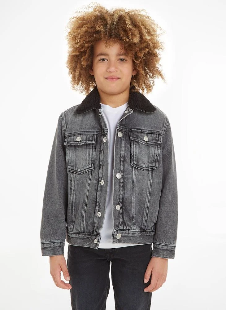 Calvin Klein Jeans Kids Collared Denim Jacket