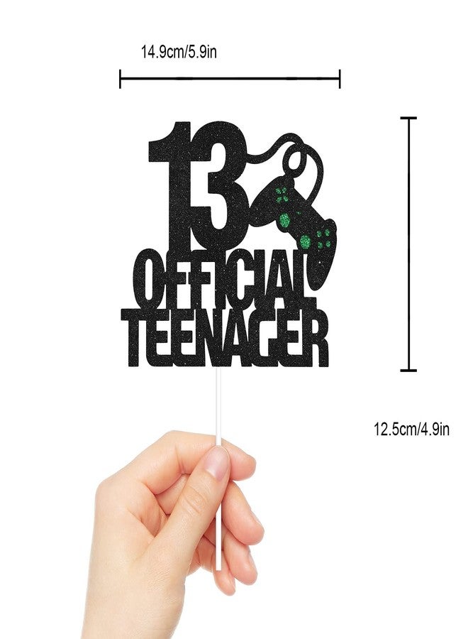 Festiko®13 Official Teenager Game Birthday Cake Topper - Video Game Boy's 13th Birthday Level Up Party Cake Supplies - Game On Winner Party Decoration - Image 4