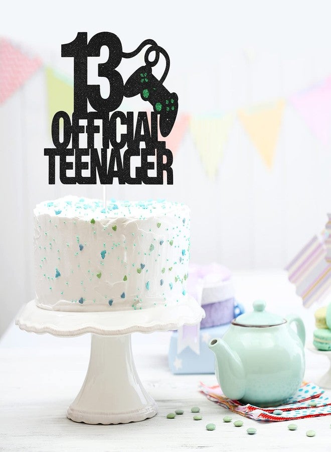 Festiko®13 Official Teenager Game Birthday Cake Topper - Video Game Boy's 13th Birthday Level Up Party Cake Supplies - Game On Winner Party Decoration - Image 3