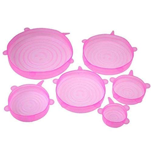 HariHub Silicone Stretch Lids Flexible Covers for Rectangle Round Square - Bowls Dishes Plates Cans Jars Glassware and Mugs Cover (Color May Vary) - Image 5