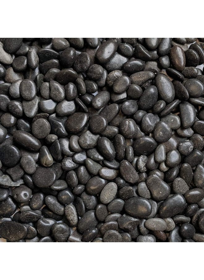 Midwest Hearth - Midwest Hearth Natural Decorative Polished Black Pebbles 3/8" Gravel Size (2-lb Bag) - Image 1