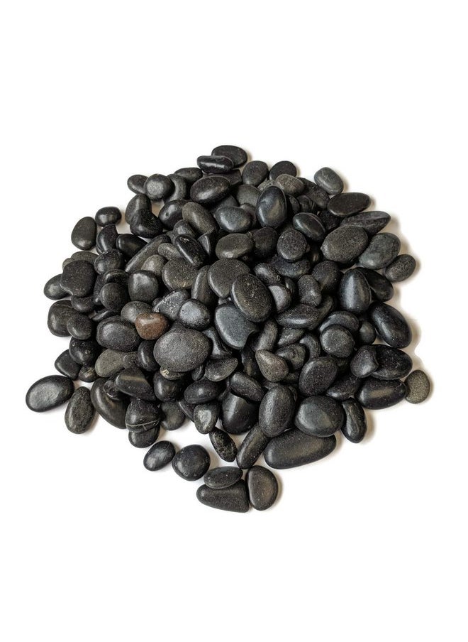 Midwest Hearth - Midwest Hearth Natural Decorative Polished Black Pebbles 3/8" Gravel Size (2-lb Bag) - Image 1