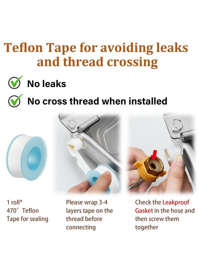 Tessco 2 Sets 4L/135oz Automatic Animal Drinking Water Trough Bowl with Float Valve Waterer Kit Livestock for Dog Horse with Pipe Connector Countersunk Bolt(Normal Style,Stainless Steel) - Image 2