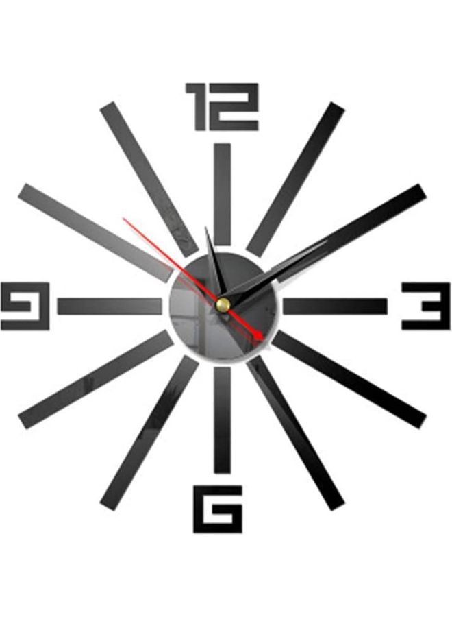 NIBEMINENT Acrylic Modern Themed Wall Clock Sticker Black  - Image 1