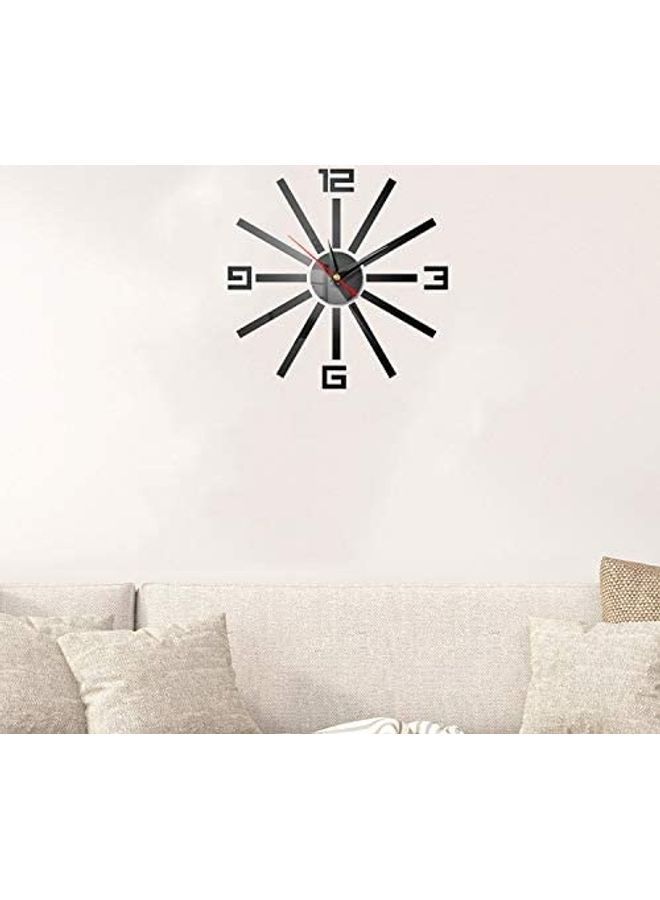 NIBEMINENT Acrylic Modern Themed Wall Clock Sticker Black  - Image 3