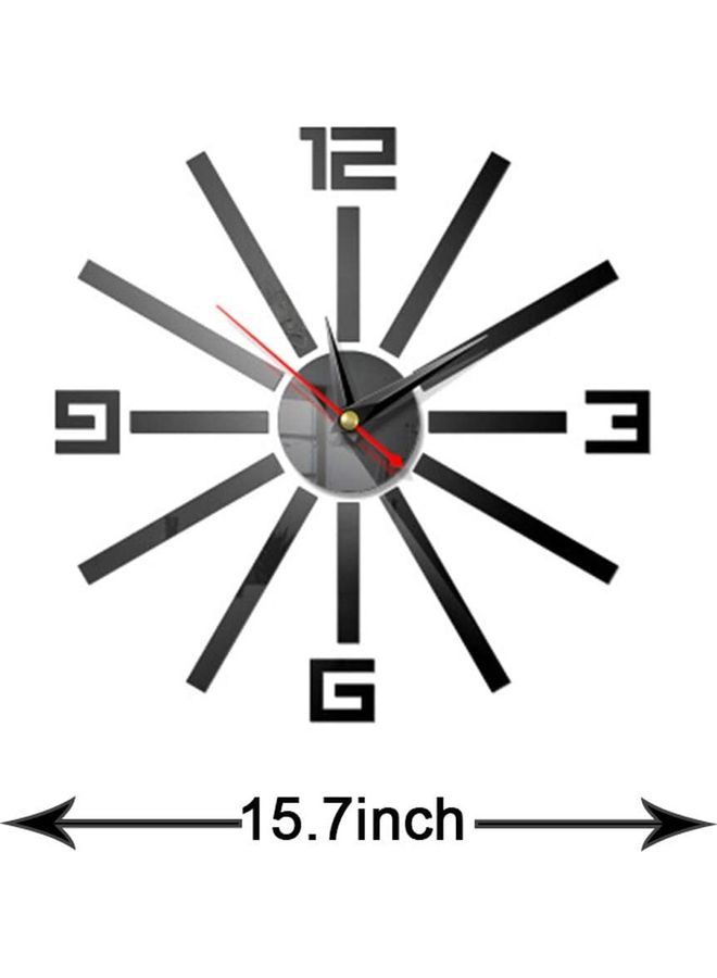 NIBEMINENT Acrylic Modern Themed Wall Clock Sticker Black  - Image 2