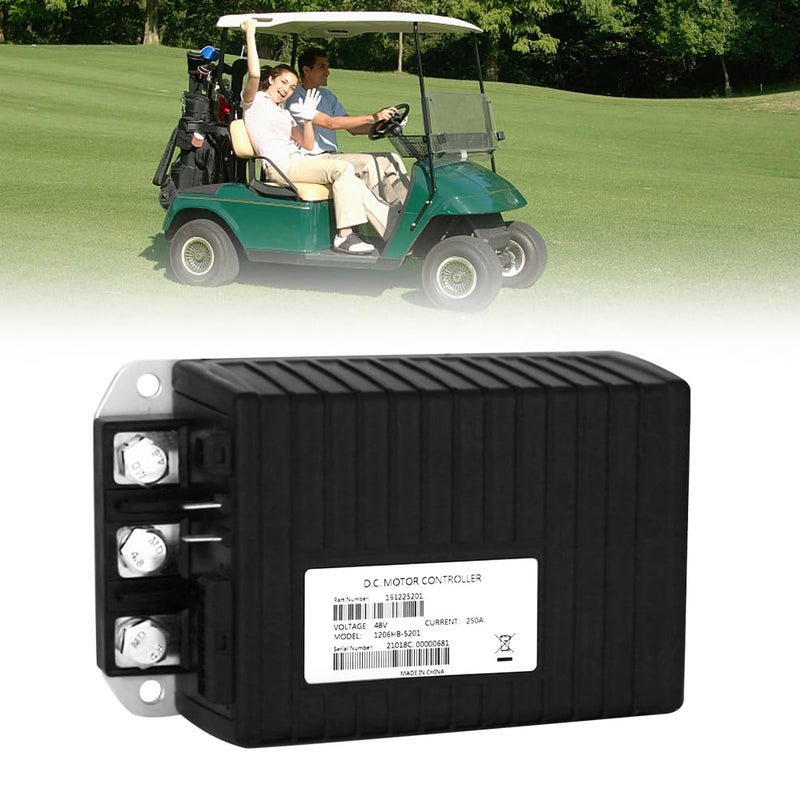 48V 250A Controller 1206HB5201 Golf Cart Controller for 2010UP EZGO TXT Express S4L4 Terrain 250 MPT 8001000 ST Sport II Curtis Replacement Controllers Part Number 612632 ITS Throttle Type