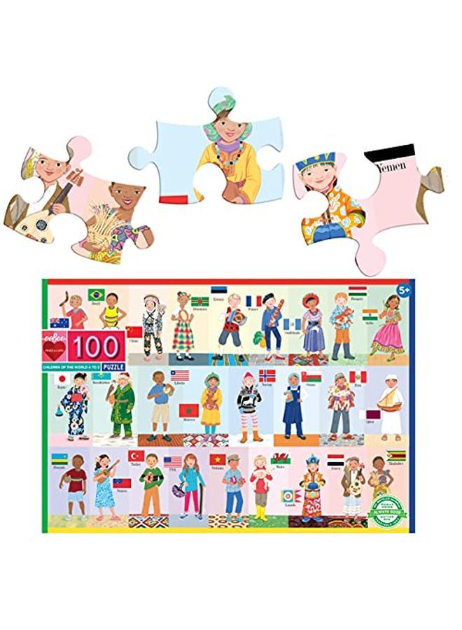 eeboo Children Of The World 100 Piece Puzzle - Image 1