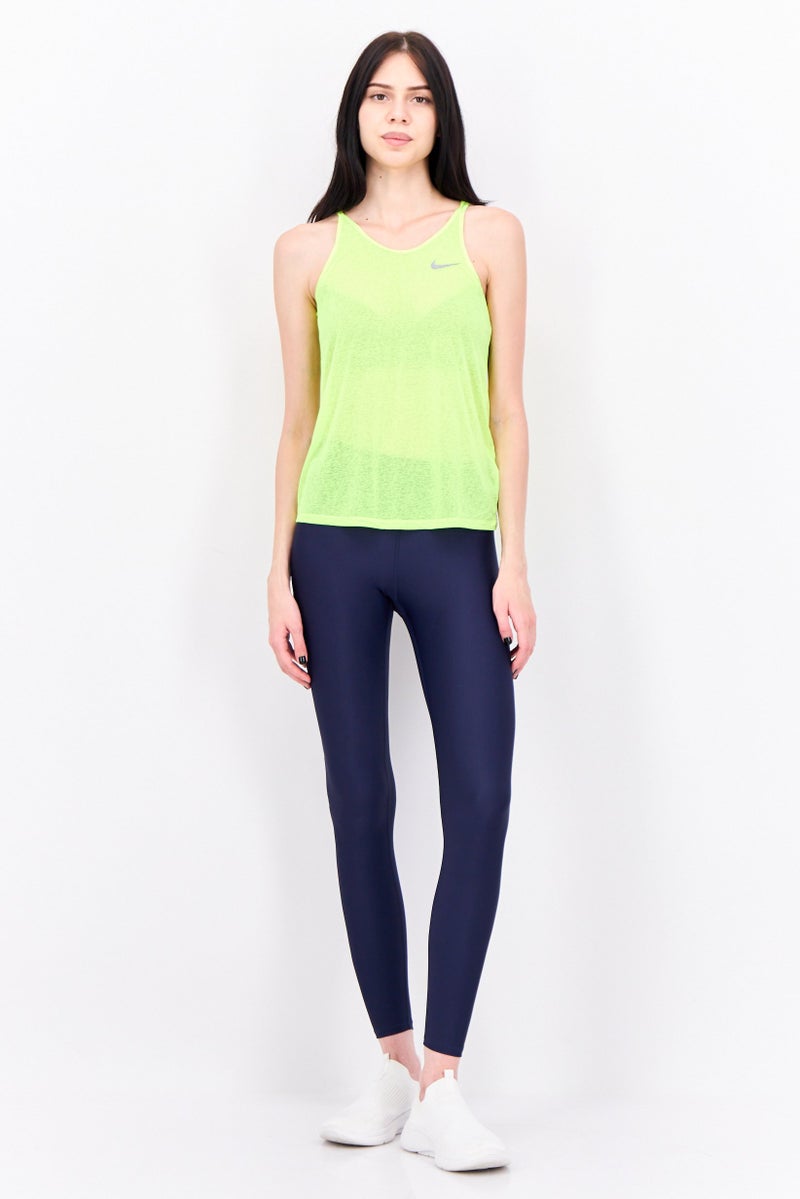 Nike Women Sportswear Fit Sleeveless Running Tank Top, Lime Green - Image 4