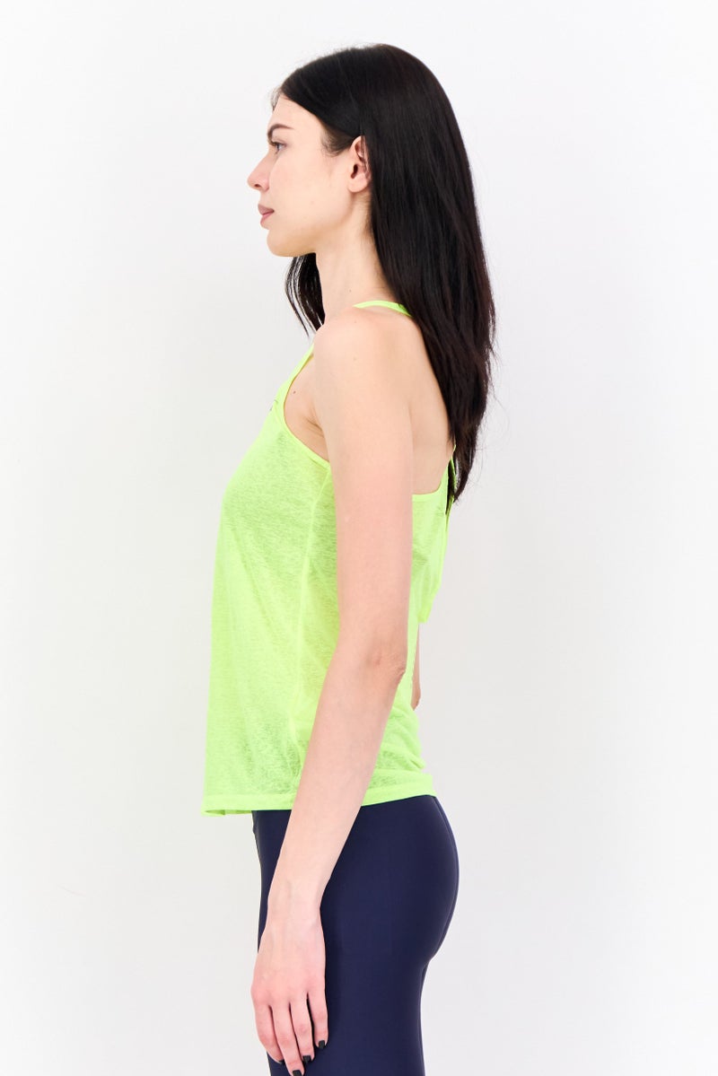 Nike Women Sportswear Fit Sleeveless Running Tank Top, Lime Green - Image 2