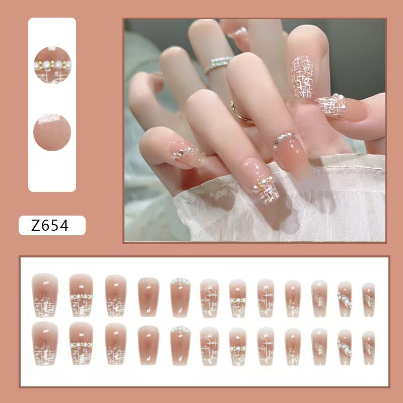 طقم أظافر صناعية قابلة لإعادة الاستخدام بتصميم ربيعي أنيق - موديل Z654-2-6 - Image 3