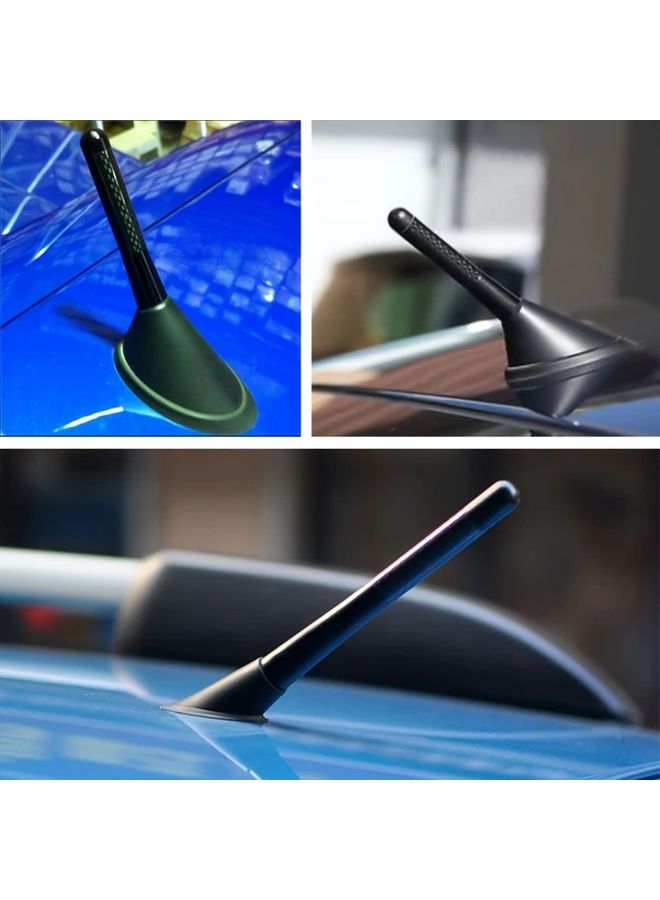 Car Antenna Metal Receiving Black Carbon Fiber Design Auto Modification Accessory - Image 5