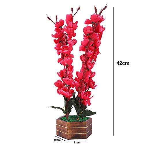 Mariner's Creation Artificial Blossom Flower Plant with Pot - Perfect for Table, Bathroom, Balcony, Bedroom, Desk, Kitchen, Living Room | Multicolor - (Medium - Pack of 1) - Image 5