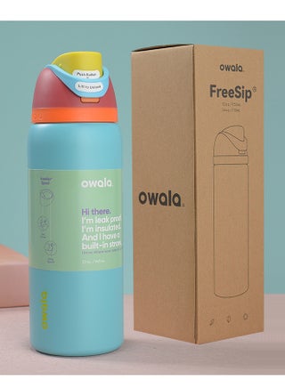 Owala 24 Oz. FreeSip Stainless Steel Water Bottle, Citrus Crush