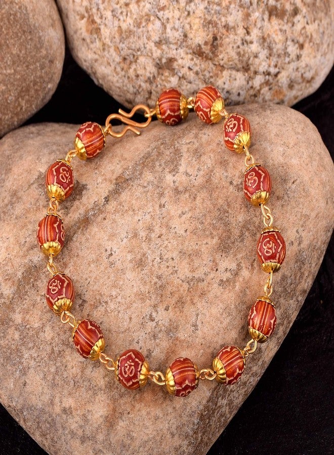 morir Gold Plated OM Aum Ohm Symbol Bracelet Meditation Gift Yoga Jewelry for Men and Women - Image 3
