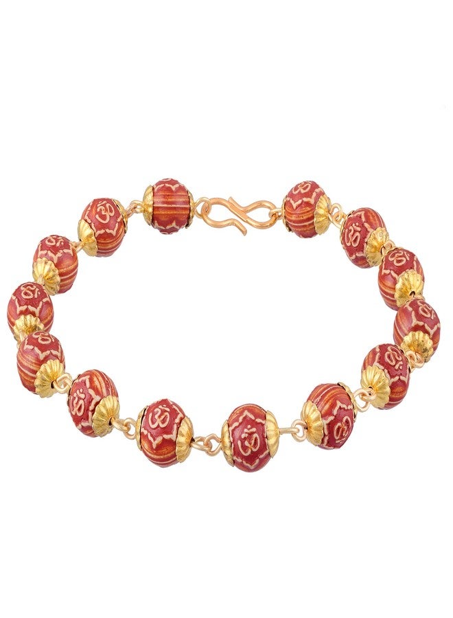 morir Gold Plated OM Aum Ohm Symbol Bracelet Meditation Gift Yoga Jewelry for Men and Women - Image 2