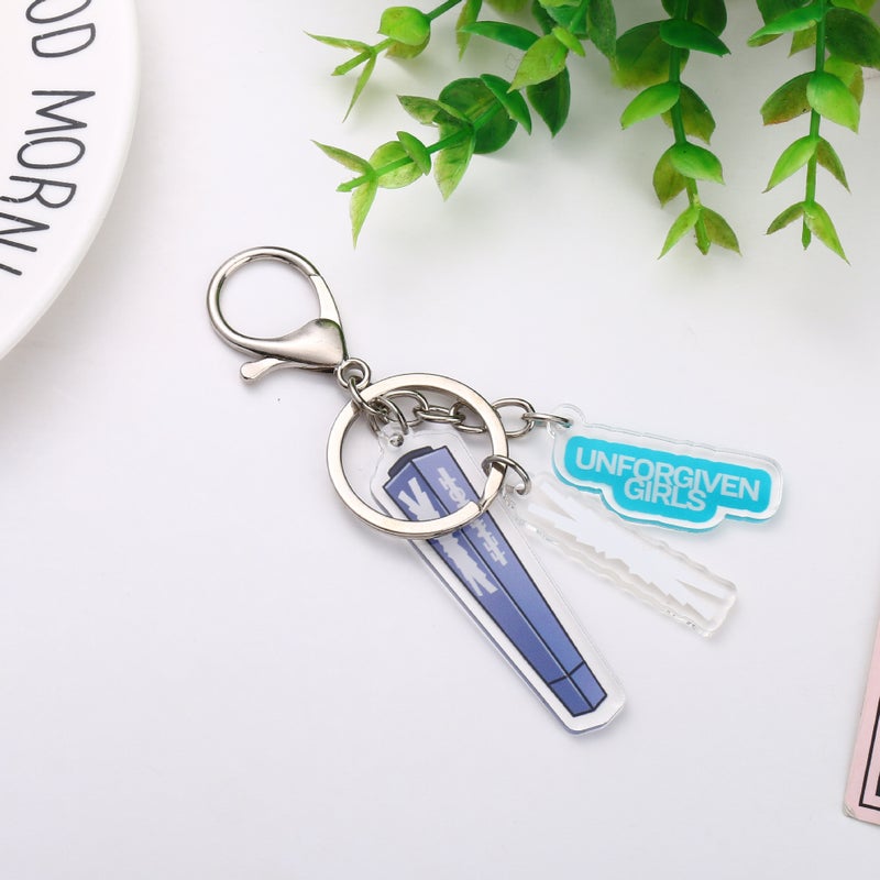 bp pink ink straykids iu twice AE itzy same three-piece keychain key pendant peripheral LESS