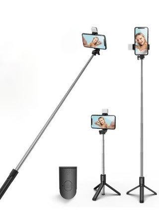 Selfie Tripod with Light, Mobile Phone Holder Lightweight Tripod with Detachable Bluetooth Wireless Remote Phone Holder, Also Suitable for Tiktok Vlog Youtuber Video Recording - pzsku/Z929BAC2BF26587F40ADFZ/45/_/1714026946/56cba02b-e3b7-48bf-b611-fc5edf17a9ba