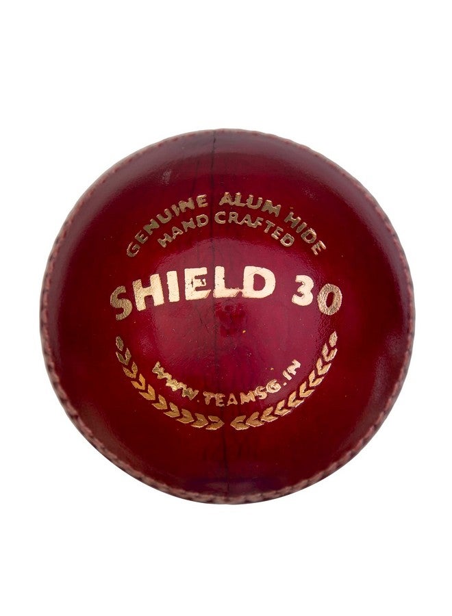 SG Shield 30 Four-Piece Water Proof Cricket Leather Ball (RED) - Image 1