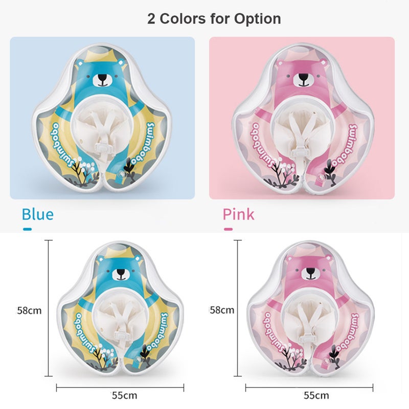 Swimbobo Cute Baby Pool Float Inflatable Baby Swim Float Baby Swimming Float Ring Toddler Pool Float for 6-36 Months Baby Boys Girls Swim Trainer Float - Image 3