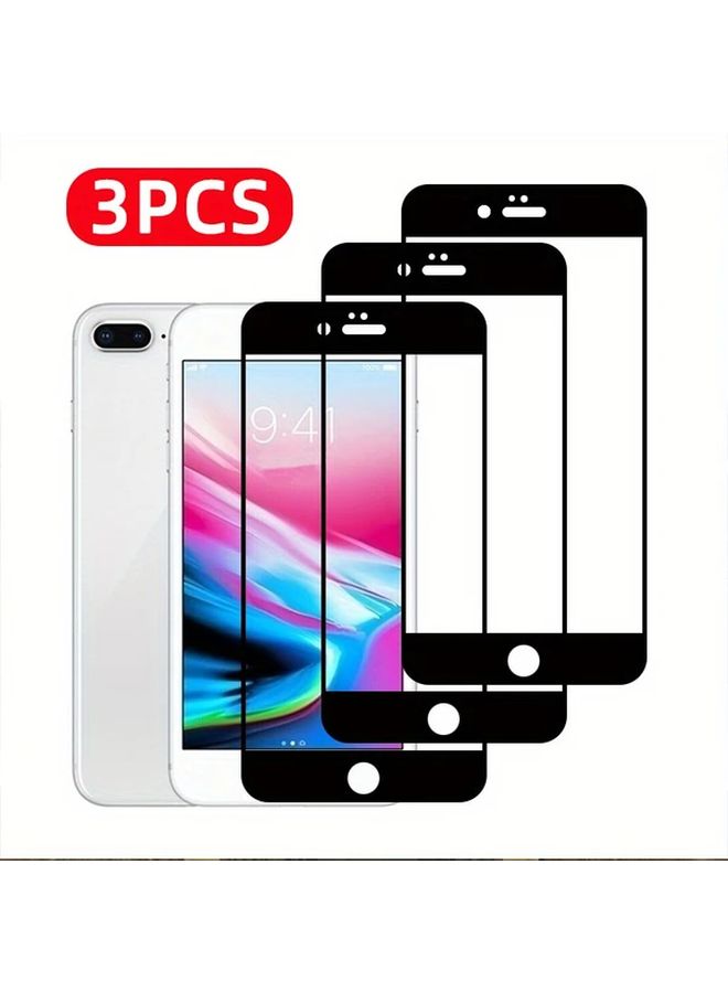 Tempered Glass Screen Protector Black For iPhone 6 9H HD Scratch Resistant Full Coverage - Image 1