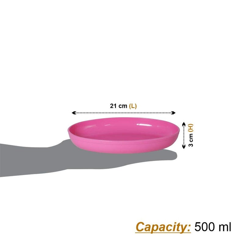 Wonder Homeware Sigma Snacker Microwave Safe Bowl Set, 4 pc 500 ml, Pink Color (Pink) - Image 2