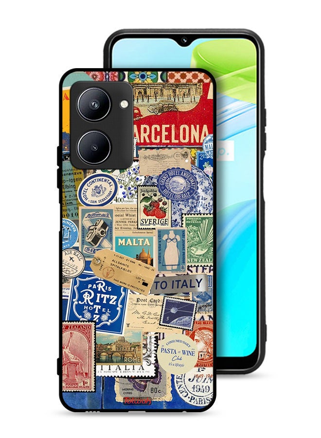 Tolwak Realme C33 Protective Case Cover Stickers Of Different Cities - Image 1