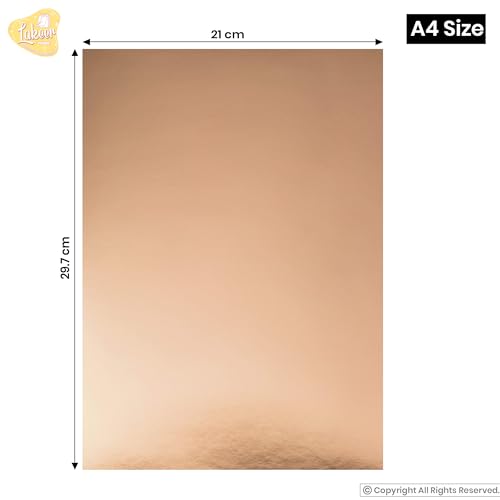 Lakeer A4 Copper Foil Cardstock Paper, 250 GSM, Pack of 10 Sheets, Reflective Mirror Cardstock for Art & Craft, Card Making, Scrapbooking, etc - Image 2