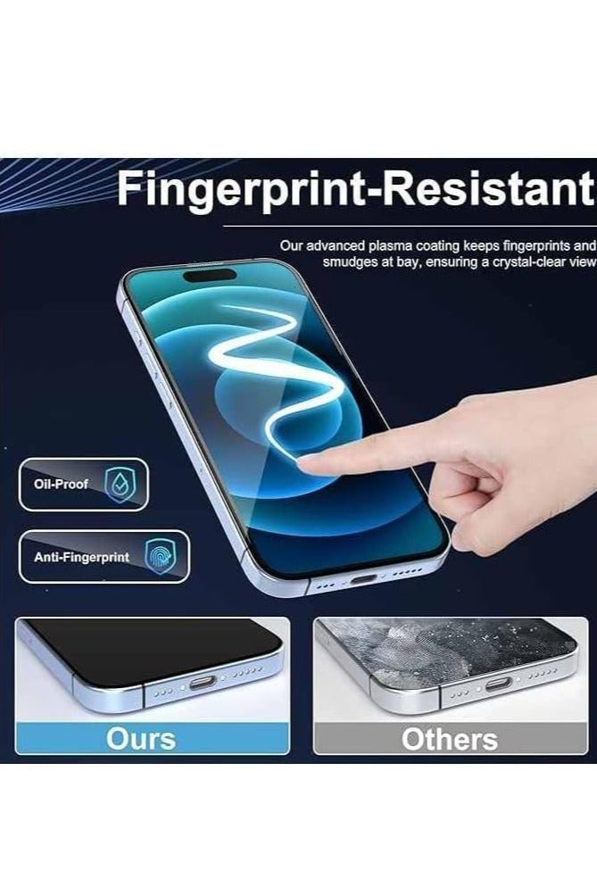 LEDIN screen protector for iPhone 15 Pro tempered glass 9H hardness Scratch resistance full glue edge to edge anti shatter glass for iPhone 15 Pro - Image 3