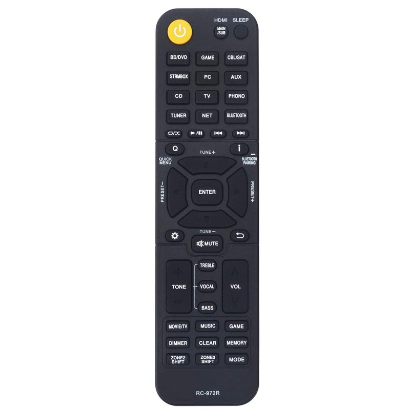 ZdalaMit RC-972R Replacement Remote Applicable for Onkyo AV Receiver TX-NR797 TX-RZ840 TX-NR696 TX-NR595 TX-NR696-S TX-NR6050 TX-NR6100 TX-RZ50 TXNR797 TXRZ840 TXNR696 TXNR595 TXNR6050 Audio Vedio Receivers - Image 1