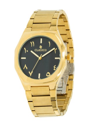 Fakhr Men Arabic Dial Luxury Watch 40mm – Gold, Quartz Movement, Stainless Steel Back - view 3
