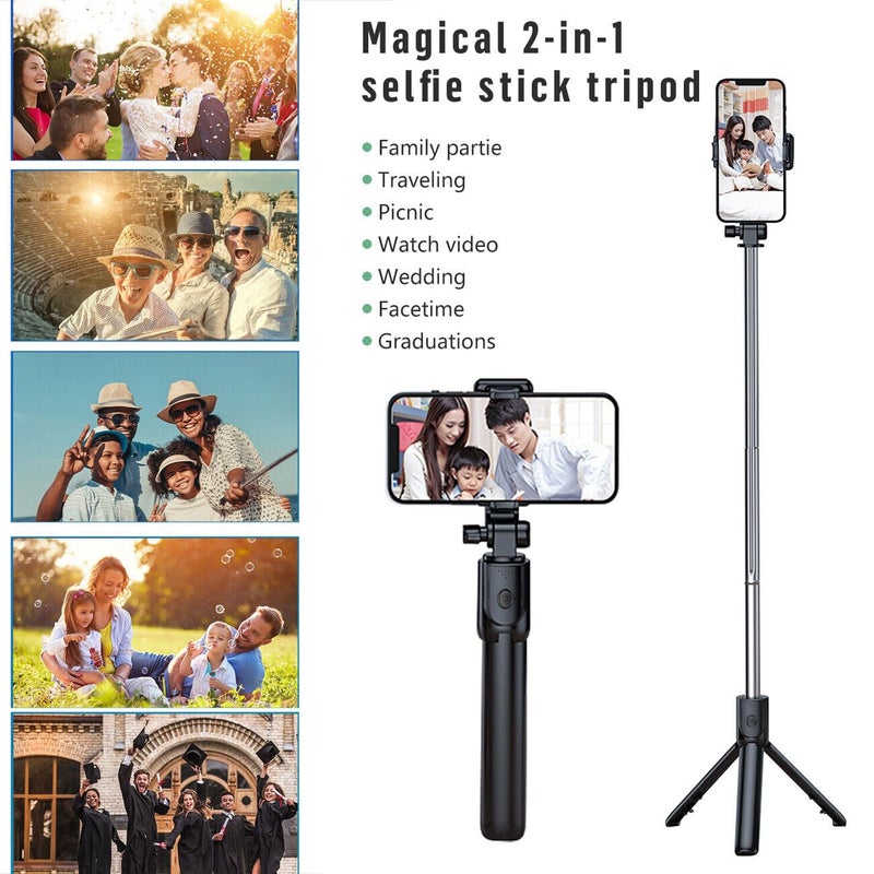USTINE ® SnapX1 Vlogging Kit with Wireless Mic | 3-in-1 70cm Extendable Selfie Stick Tripod Stand with Bluetooth Remote + K8 Microphone for YouTube, Reels, Vlogs & Live Streaming (Android/iPhone) - Image 4