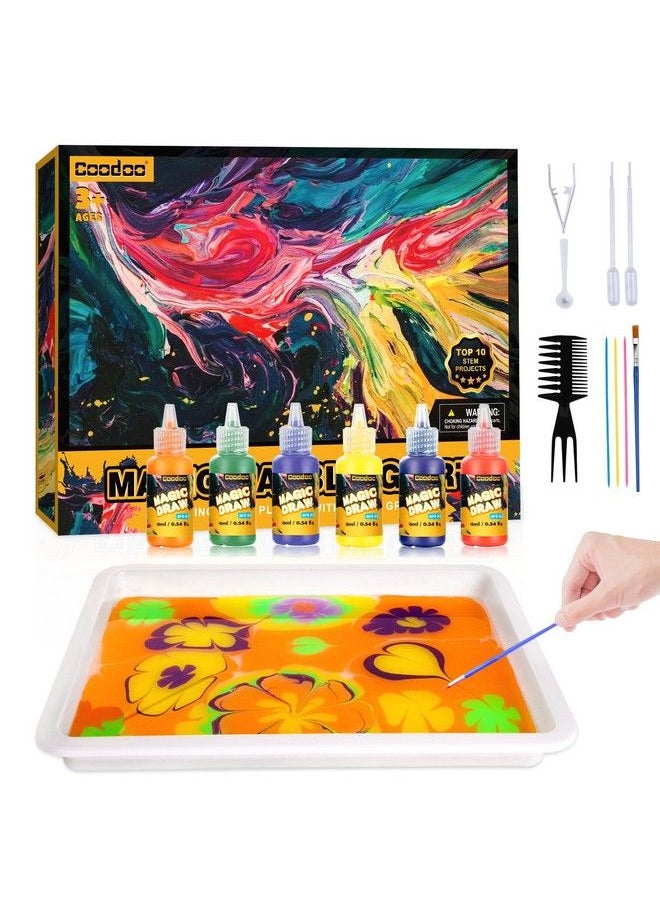 Coodoo - Water Marbling Paint For Kids Arts And Crafts For Girls & Boys Crafts Kits Ideal Gifts For Kids Age 35 48 812 - Image 1