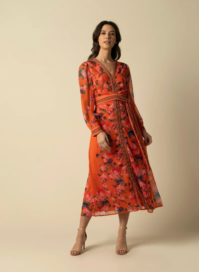 Raishma Athena Orange Dress