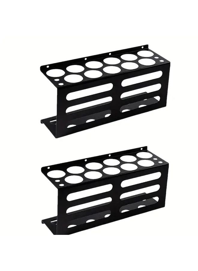 Metal Wall Mounted Shelf Black Finish 1 Pack For Garage Workshop Storage - Image 5